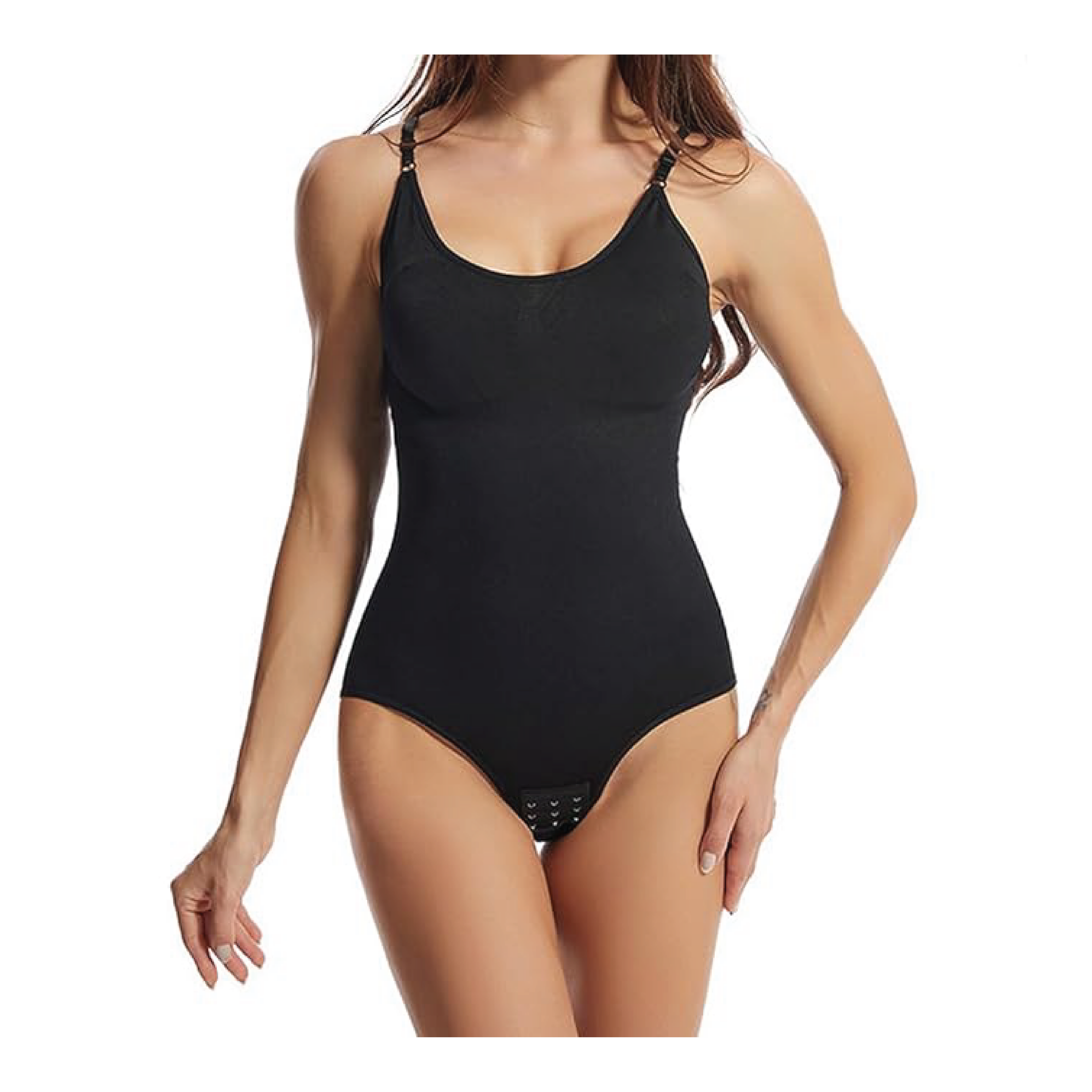 Tummy Control Shapewear Bodysuit for Women Butt Lifter Panties Stretch Slimming Body Shaper with adjustable Spaghetti Strap