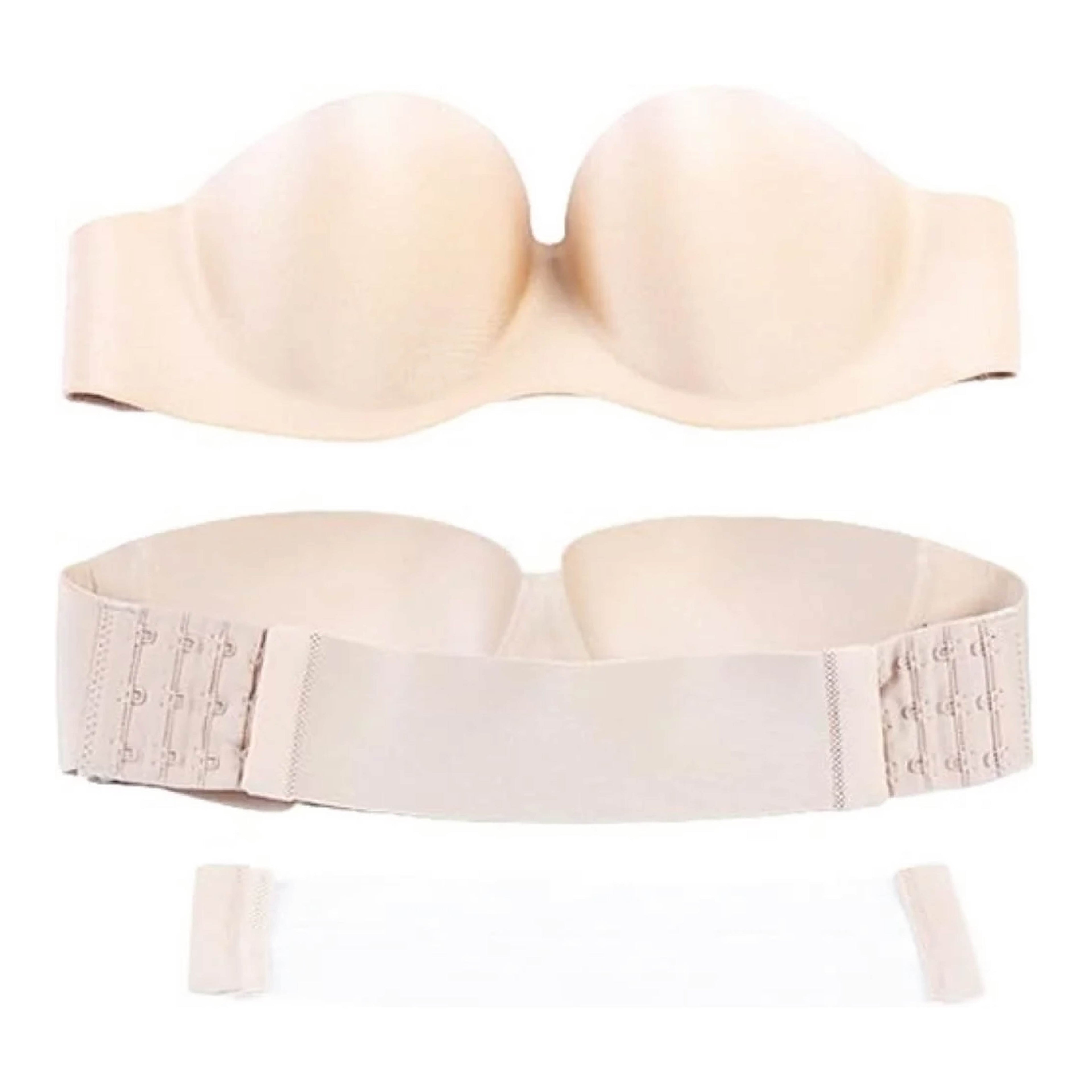 Padded Lycra Strapless Backless Bra (Plain)
