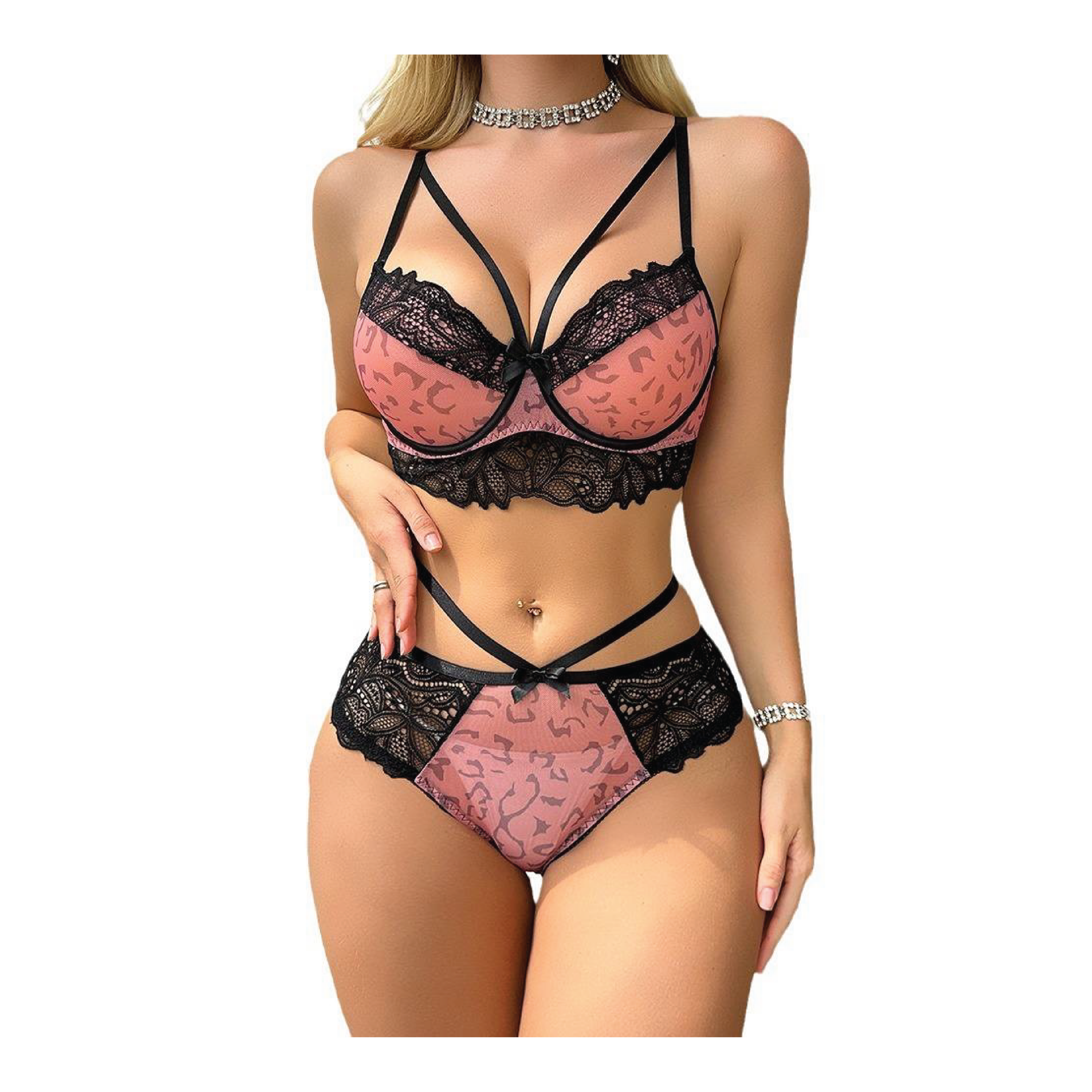 Mature Women Sexy Lace Underwear Transparent Mesh Printing Women With Underwear Exotic Lingerie